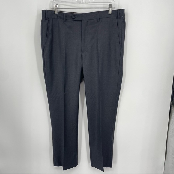 Loro Piana x Santorelli Roma Wool Charcoal Dress Pants / 35x27 - Picture 1 of 7